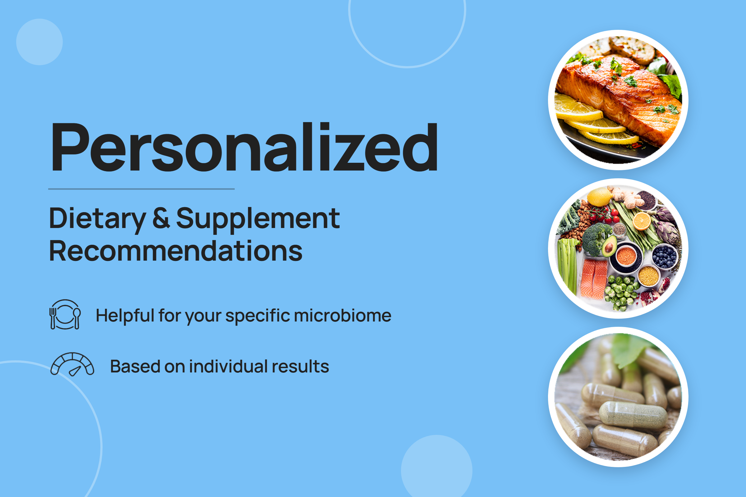 Personalized dietary and supplement recommendations from the GutID microbiome test — helpful for your specific microbiome and based on individual results