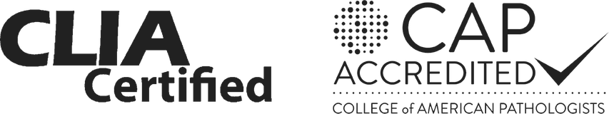 CLIA certification and CAP accreditation seals